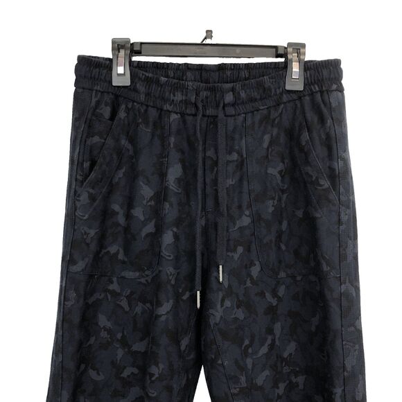 Athleta Stratum Camo Navy Elastic Waist Stretch Farallon Jogger Pants Sz 2 - Picture 3 of 14